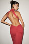 Mozision Turtleneck Backless Sexy Maxi Dress Women Gown Elegant Off-shoulder Sleeveless Ruched Bodycon Club Party Long Dress