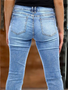 Women Bootcut Jeans High Waist Stretch Denim Pants Light Blue Slim Fit Vintage Jeans Wholesale Ready Stock