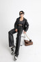 BIVIGAOS Fall Winter Fleece Loose Wide Leg Warm Leather Pants Women Button Pocket High Waist Thick PU Casual Straight Pants