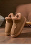 Warm Winter Snow Boots For Men Women PU Leather Waterproof House Slippers Thick Sole Fleece Lined Indoor Outdoor Couple Booties
