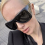 Fashion Oversized Y2k Sunglasses Women Men 2026 New Luxury Designer Square Sun Glasses Ladies Vintage Trendy Shades Gafas De Sol