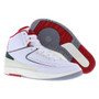 Air Jordan 2 Retro Leather GS White Fire Red Fir Sail Basketball Shoes