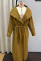 Casual Solid Long Trench Coat Women Stand Collar Long Sleeve Single Breasted Lace Up Jacket 2026 Autumn Lady Commute Outwear