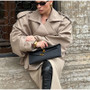 Casual Solid Long Trench Coat Women Stand Collar Long Sleeve Single Breasted Lace Up Jacket 2026 Autumn Lady Commute Outwear