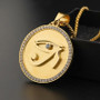 Jewelry Wholesale Horus Eye Necklace Pendant 925 Silver 18K Gold Plating Round Jewelry Hip Hop Fashion Mens' Coin Pendants