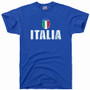 100% Cotton T-shirts Men Italia Futbol Soccerball Flag Vintage T Shirt Guys Streetwear Crew Neck