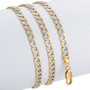 Gold Color Chain Necklace For Men Women Cuban Link Chain Male Necklace Fashion Men's Jewelry Wholesale Gifts 4mm