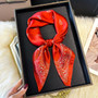 New 70cm Square Paisley Print Square Silk Scarf Casual Hijab Elegant Thin Breathable Neck Women Windproof Head Wrap Hair Bandana