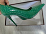 Latest Point Toe Stiletto Pumps Slip on High Heel Women Shoes