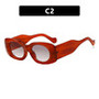 Futuristic Retro Street Style Light Luxury square Fashion Sunglasses for Women Uv400 High-end Colourful Sunshade Sunglasses