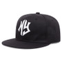 Men's and women's flat brimmed hatsStreet Embroidery Letter NYHip hop flat brimmed hat with adjustable styleFashionable