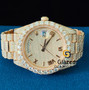 Pretty Roman Numerical Face Hip Hop Moissanite Watch For Men Enhanced With Round Brilliant Cut VVs Diamonds