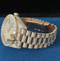 Pretty Roman Numerical Face Hip Hop Moissanite Watch For Men Enhanced With Round Brilliant Cut VVs Diamonds