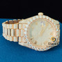 Pretty Roman Numerical Face Hip Hop Moissanite Watch For Men Enhanced With Round Brilliant Cut VVs Diamonds
