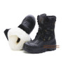 Men Camouflage Snow Boots Waterproof Rubber Toe Cap Warm Faux Fur Lined Lace-Up Non-Slip Outdoor Hiking Boots Winter Men's Boots