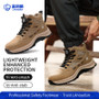 Lanoudun Men Women Safety Shoes For Men Black Steel Toe Puncture Resistant EN Steel Toe Cap Microfiber