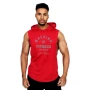 MACHINE FITNESS Mens Gym Hooded Tank Top Cotton Bodybuilding Clothing Summer Muscle Fit Sleeveless Hoodies Shirt Sports Singlets