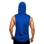 MACHINE FITNESS Mens Gym Hooded Tank Top Cotton Bodybuilding Clothing Summer Muscle Fit Sleeveless Hoodies Shirt Sports Singlets