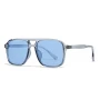 SO&EI Fashion Double Bridges Square Rivets Women Sunglasses Retro Men Gradient Shades UV400 Sun Glasses