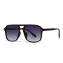 SO&EI Fashion Double Bridges Square Rivets Women Sunglasses Retro Men Gradient Shades UV400 Sun Glasses