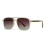 SO&EI Fashion Double Bridges Square Rivets Women Sunglasses Retro Men Gradient Shades UV400 Sun Glasses