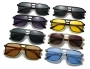 SO&EI Fashion Double Bridges Square Rivets Women Sunglasses Retro Men Gradient Shades UV400 Sun Glasses