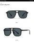 SO&EI Fashion Double Bridges Square Rivets Women Sunglasses Retro Men Gradient Shades UV400 Sun Glasses