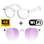 For Men Women Ai Smart Glasses 8MP 4k HD Camera Glasses AI Wake-up Bluetooth Music Audio Sunglass Language Translation