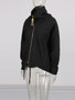 TWOTWINSTYLE Solid Loose Spliced Zipper Fashion Jackets for Women Lapel Long Sleeves Patchwork Lace Up Casual Jacket Female New