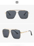 High Quality Male Female Sunglasses Square Shape Alloy Frame Women Sun Glasses UV400 Protection Man Sunglass