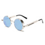 KAMMPT Round Punk Sunglasses Men Fashion Vintage Multi-color Gradient Sun Glasses Trendy Classic Luxury Brand Designer Shades