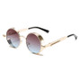 KAMMPT Round Punk Sunglasses Men Fashion Vintage Multi-color Gradient Sun Glasses Trendy Classic Luxury Brand Designer Shades
