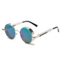 KAMMPT Round Punk Sunglasses Men Fashion Vintage Multi-color Gradient Sun Glasses Trendy Classic Luxury Brand Designer Shades