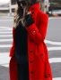 Autumn Winter New Woolen Coat Women's Slim Fit Cardigan Large Coat Women Long Sleeve Single Breasted Stand Collar Woolen Coat