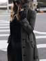 Autumn Winter New Woolen Coat Women's Slim Fit Cardigan Large Coat Women Long Sleeve Single Breasted Stand Collar Woolen Coat