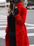 Autumn Winter New Woolen Coat Women's Slim Fit Cardigan Large Coat Women Long Sleeve Single Breasted Stand Collar Woolen Coat