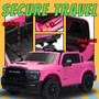 KerryYoo SQ7 Licensed RAM 24V Ride on Truck for Big Kids, 2 Seater Electric Car with Remote Control, Storage Bed - Pink