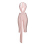 Weird Puss Patchwork Halter Romper Women Ribbon Sleeveless Elastic Backless Workout Activewear Midnight Activity Slim Playsuits