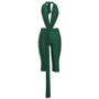 Weird Puss Patchwork Halter Romper Women Ribbon Sleeveless Elastic Backless Workout Activewear Midnight Activity Slim Playsuits