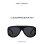Oversized Oval Pilot Shield Sunglasses Women Big 2025 Luxury Brand Retro Y2K Punk Mirror Sun Glasses For Ladies Shades UV400