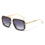 Large Square Sunglasses Men Steampunk Style Metal Pilot Sun Glasses Luxury Designer Brand Eyewear Fashion Shades Double Beam