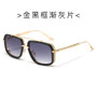 Large Square Sunglasses Men Steampunk Style Metal Pilot Sun Glasses Luxury Designer Brand Eyewear Fashion Shades Double Beam