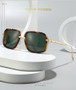 Large Square Sunglasses Men Steampunk Style Metal Pilot Sun Glasses Luxury Designer Brand Eyewear Fashion Shades Double Beam