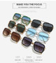 Large Square Sunglasses Men Steampunk Style Metal Pilot Sun Glasses Luxury Designer Brand Eyewear Fashion Shades Double Beam