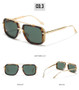 Large Square Sunglasses Men Steampunk Style Metal Pilot Sun Glasses Luxury Designer Brand Eyewear Fashion Shades Double Beam