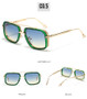 Large Square Sunglasses Men Steampunk Style Metal Pilot Sun Glasses Luxury Designer Brand Eyewear Fashion Shades Double Beam