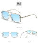 Large Square Sunglasses Men Steampunk Style Metal Pilot Sun Glasses Luxury Designer Brand Eyewear Fashion Shades Double Beam