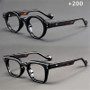 A set of 2 vintage round and square reading glasses, suitable for both men and women, designed to assist with presbyopia