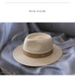 Designer New Natural Panama Soft Shaped Straw Hat Summer Women/Men Wide Brim Beach Sun Cap UV Protection Fedora Birthday Gift