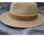 Designer New Natural Panama Soft Shaped Straw Hat Summer Women/Men Wide Brim Beach Sun Cap UV Protection Fedora Birthday Gift